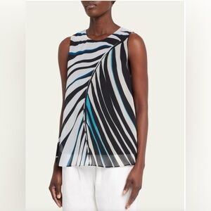 NWT Kobi Halperin Carsten Sleeveless Abstract-Print Blouse S